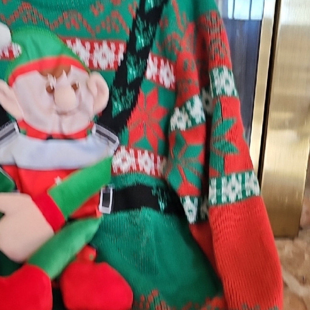 Holiday Elf Sweater in Green and Red - Picture 8 of 11